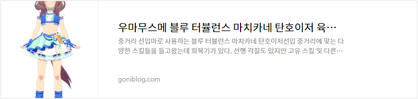 우마무스메 블루 터뷸런스 마치카네 탄호이저 육성 공략 서포트 카드 추천