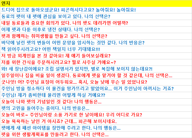 연지 호감도 족보