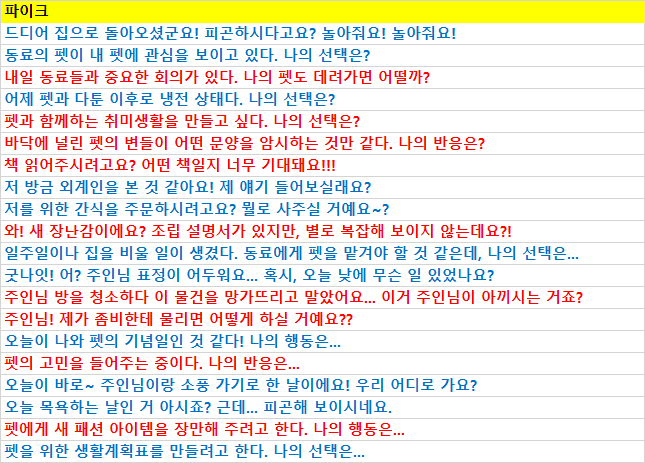 파이크 호감도 족보