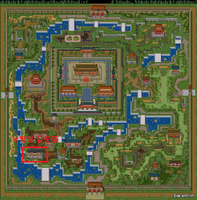 낙양성 갑옷점 지도