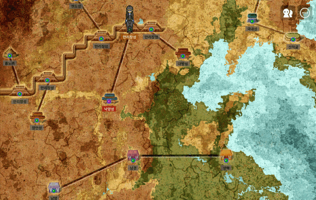 바람의나라 클래식 월드맵